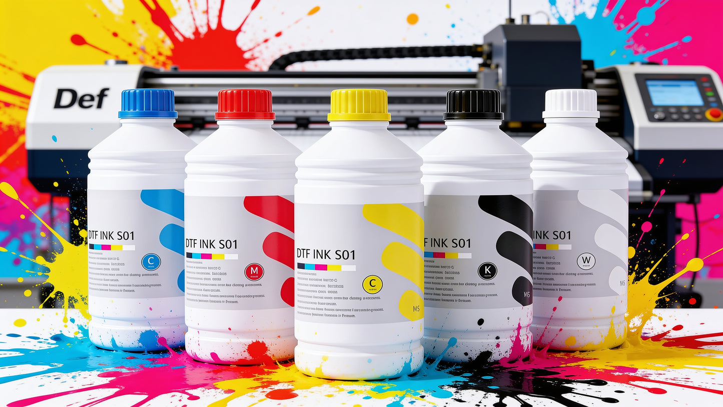 DTF Ink - Full CMYK + White Bundle (5 x 1L)